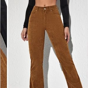 Shein brown cordoruy pants